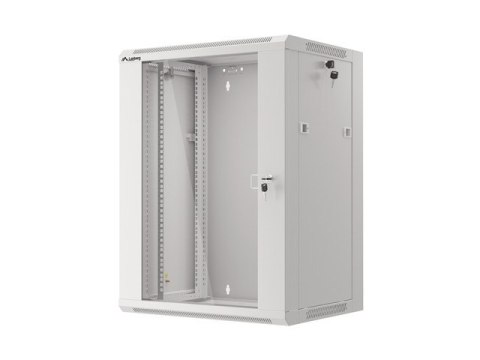 SZAFA INSTALACYJNA RACK WISZĄCA 19" 15U 570X450 SZYBKI MONTAŻ SZARA LANBERG (FLAT PACK)