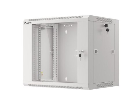 SZAFA INSTALACYJNA RACK WISZĄCA 19" 9U 570X450 SZYBKI MONTAŻ SZARA LANBERG (FLAT PACK)
