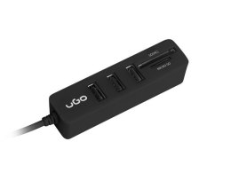 HUB USB 2.0 UGO MAIPO HU200 3-PORTY + CZYTNIK SD/MICRO SD