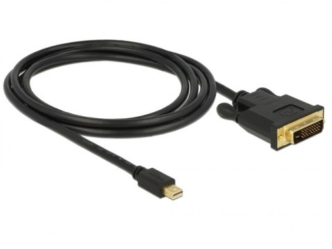 KABEL DISPLAYPORT MINI(M) V1.1A->DVI-D(M)(24+1) 2M CZARNY SINGLE LINK DELOCK