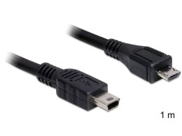 KABEL USB MICRO(M)->USB MINI(M) 2.0 1M CZARNY DELOCK