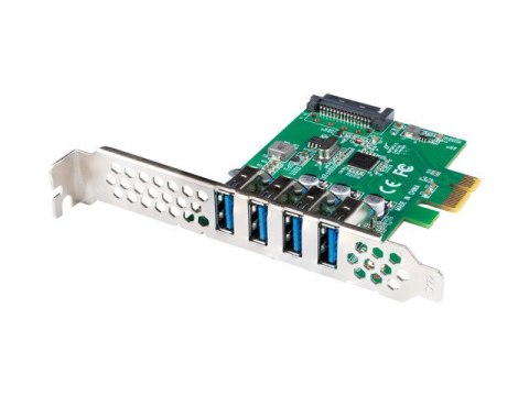 KARTA PCI EXPRESS X1->4X USB-A 3.1 GEN1 ŚLEDŹ LOW PROFILE LANBERG