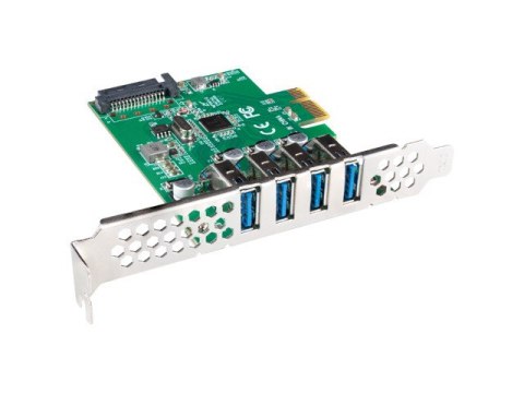 KARTA PCI EXPRESS X1->4X USB-A 3.1 GEN1 ŚLEDŹ LOW PROFILE LANBERG