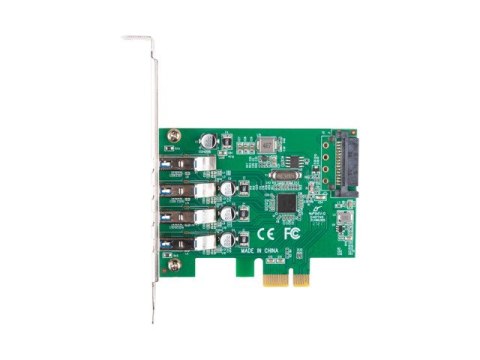 KARTA PCI EXPRESS X1->4X USB-A 3.1 GEN1 ŚLEDŹ LOW PROFILE LANBERG