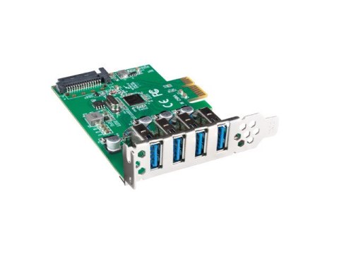 KARTA PCI EXPRESS X1->4X USB-A 3.1 GEN1 ŚLEDŹ LOW PROFILE LANBERG