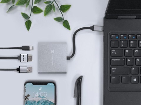 MULTIPORT ADAPTER NATEC FOWLER MINI USB-C->USB 3.0, HDMI 4K, USB-C PD