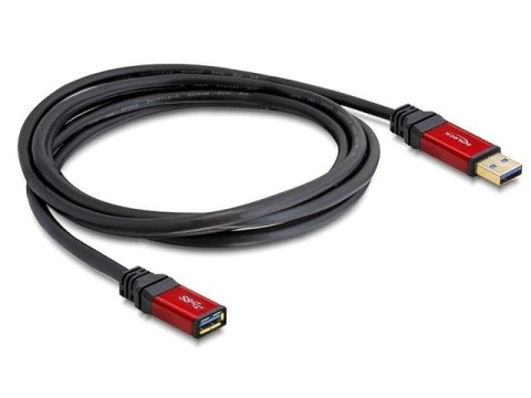 PRZEDŁUŻACZ USB-A M/F 3.0 2M CZARNY PREMIUM DELOCK