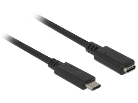 PRZEDŁUŻACZ USB-C M/F 3.1 1.5M CZARNY DELOCK