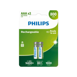 Philips Akumulatory AAA 800 mAh 2 sztuki