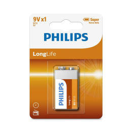 Philips Long Life Bateria 6F22 9V cynkowa