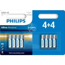 Philips Ultra Alkaline Baterie alkaliczne AAA R3 LR03 8 sztuk
