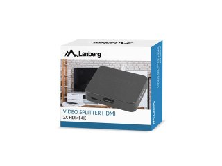 SPLITTER VIDEO LANBERG HDMI->2X HDMI 4K + PORT MICRO USB CZARNY