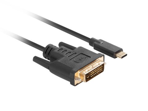 KABEL USB-C(M)->DVI-D(24+1)(M) 0.5M CZARNY LANBERG