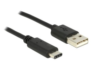 KABEL USB-C(M)->USB-A(M) 2.0 1M CZARNY DELOCK