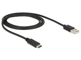 KABEL USB-C(M)->USB-A(M) 2.0 1M CZARNY DELOCK