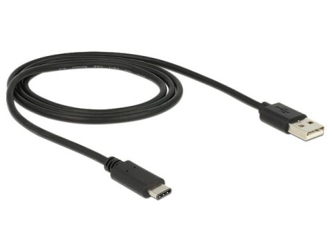 KABEL USB-C(M)->USB-A(M) 2.0 1M CZARNY DELOCK