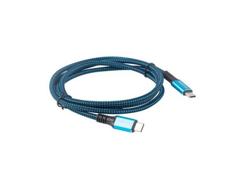 KABEL USB-C M/M USB4 1.2M 100W 8K 30HZ CZARNO-NIEBIESKI LANBERG