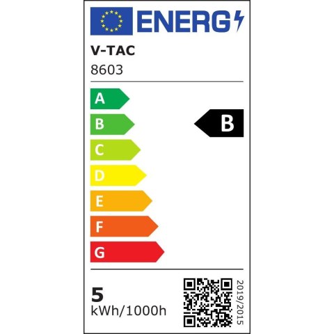 Lampka Biurkowa V-TAC 5W 3w1 Indukcja Zmiana Barwy Biała VT-7505 2700K-6400K 800lm