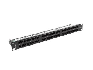 PATCH PANEL 48 PORT 1U 19" KAT.6 CZARNY LANBERG