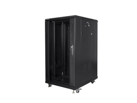 SZAFA INSTALACYJNA RACK STOJĄCA 19" 22U 600X800 CZARNA LANBERG (FLAT PACK)