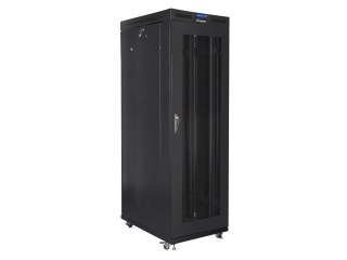 SZAFA INSTALACYJNA RACK STOJĄCA 19" 37U 800X1000 CZARNA DRZWI PERFOROWANE LCD LANBERG (FLAT PACK)