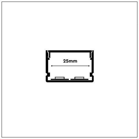 Profil Aluminiowy V-TAC 2mb Anodowany, Klosz Mleczny, Na dwie taśmy VT-8118 5 Lat Gwarancji