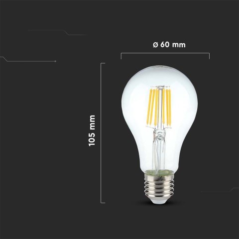 Żarówka LED V-TAC 10W Filament E27 A67 VT-1981 3000K 1055lm