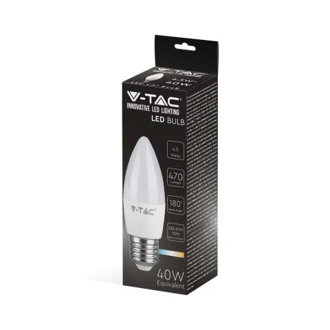 Żarówka LED V-TAC 4,5W E27 Świeczka VT-1821 3000K 470lm