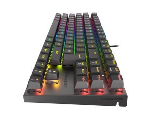 KLAWIATURA DLA GRACZY GENESIS THOR 303 TKL BLACK US PODŚWIETLENIE RGB MECHANICZNA RED S (PO TESTACH)