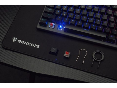 KLAWIATURA DLA GRACZY GENESIS THOR 303 TKL BLACK US PODŚWIETLENIE RGB MECHANICZNA RED S (PO TESTACH)