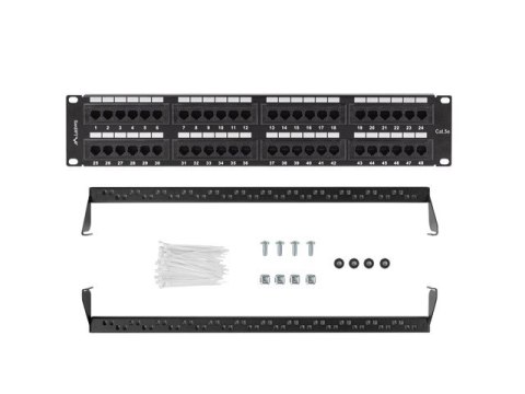 PATCH PANEL 48 PORT 2U 19" KAT.5E CZARNY LANBERG