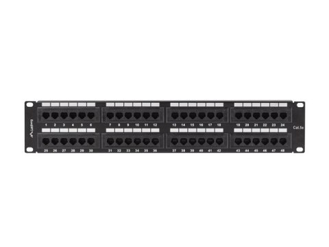 PATCH PANEL 48 PORT 2U 19" KAT.5E CZARNY LANBERG