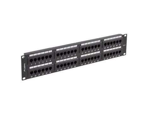 PATCH PANEL 48 PORT 2U 19" KAT.6 CZARNY LANBERG