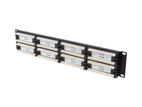 PATCH PANEL 48 PORT 2U 19" KAT.6 CZARNY LANBERG