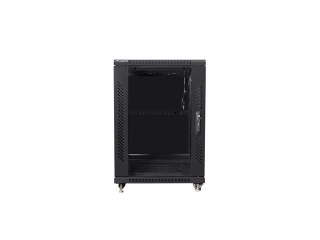 SZAFA INSTALACYJNA RACK STOJĄCA 19" 15U 600X600 CZARNA DRZWI SZKLANE LANBERG (ZŁOŻONA)