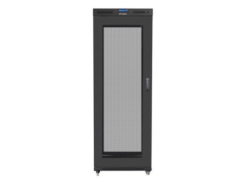 SZAFA INSTALACYJNA RACK STOJĄCA 19" 27U 800X1000 CZARNA DRZWI PERFOROWANE LCD LANBERG (FLAT PACK)