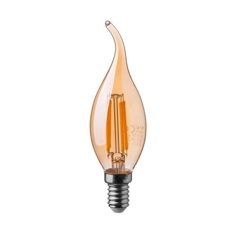 Żarówka LED 4W Filament E14 Świeczka Bursztyn Płomyk 2200K 350lm V-TAC VT-1949