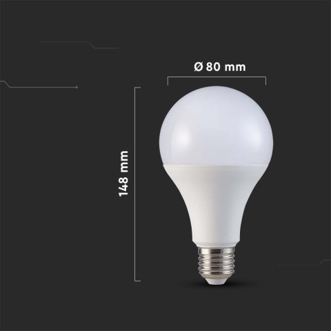 Żarówka LED V-TAC SAMSUNG CHIP 20W E27 A80 120Lm/W VT-233 3000K 2452lm 5 Lat Gwarancji