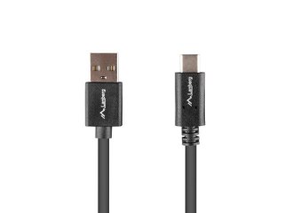 KABEL USB-C(M)->USB-A(M) 2.0 1M CZARNY BOX QC 3.0 LANBERG