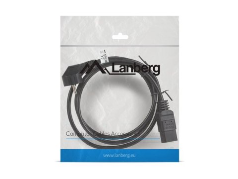 KABEL ZASILAJĄCY (SERWEROWY) CEE 7/7->IEC 320 C19 16A 1.8M VDE CZARNY LANBERG