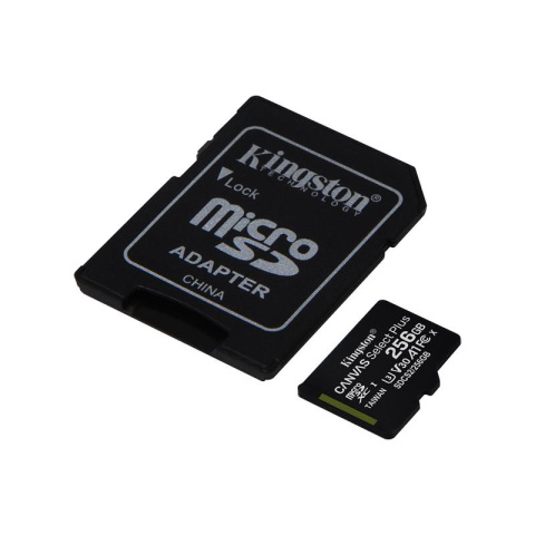 Kingston Karta pamięci microSD 256GB Canvas Select Plus 100/85MB/s Adapter