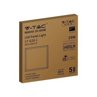 Panel LED V-TAC 29W 600x600 SAMSUNG CHIP 120Lm/W VT-629-1 4000K 3480lm 5 Lat Gwarancji