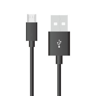 Przewód Micro USB V-TAC 1M Czarny Seria Srebrna VT-5321