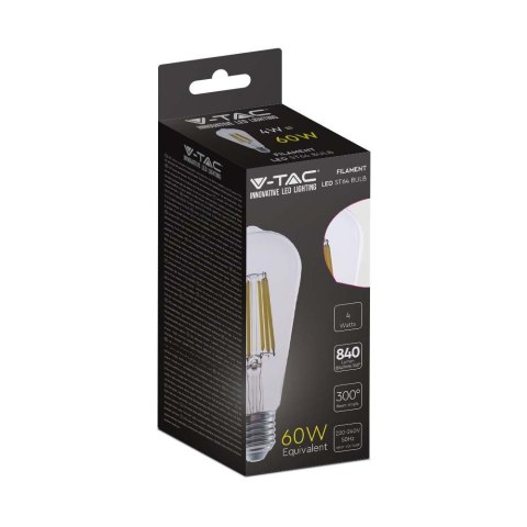 Żarówka LED V-TAC 4W E27 Filament Vintage ST64 210Lm/W VT-2364 3000K 840lm