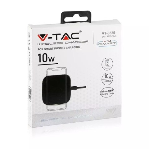 Ładowarka Indukcyjna V-TAC 5W / 7,5W / 10W 2A Czarna VT-3525