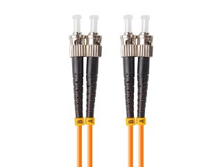 PATCHCORD ŚWIATŁOWODOWY MM ST/UPC-ST/UPC DUPLEX 3.0MM OM2 50/125 LSZH 10M POMARAŃCZOWY LANBERG