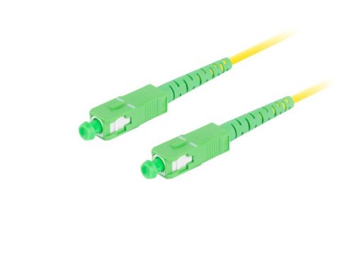 PATCHCORD ŚWIATŁOWODOWY SM SC/APC-SC/APC SIMPLEX 3.0MM LSZH G657A1 2M ZÓŁTY LANBERG