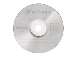 DVD-R VERBATIM 4.7GB X16 MATT SILVER (JEWEL CASE 5) (USZKODZONE OPAKOWANIE)