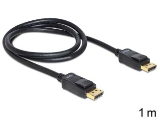 KABEL DISPLAYPORT M/M 20 PIN V1.2 1M CZARNY DELOCK (USZKODZONE OPAKOWANIE)