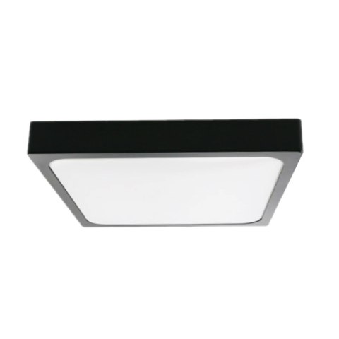 Plafon V-TAC 18W LED Kwadrat IP44 Czujnik Ruchu Mikrofalowy 23x23cm Czarny VT-8618S 4000K 1800lm